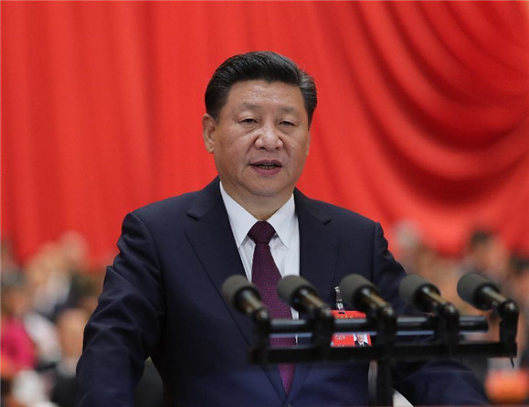 　2017年10月18日，习近平在中国共产党第十九次全国代表大会上作报告。_副本.jpg
